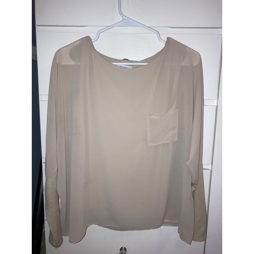 Tan blouse - Size MED
